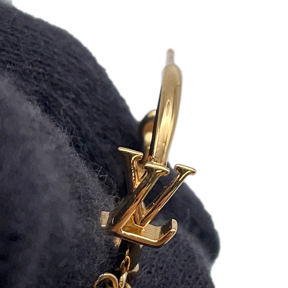 LOUIS VUITTON Blooming Pearl Earrings GoldM02819 Metal