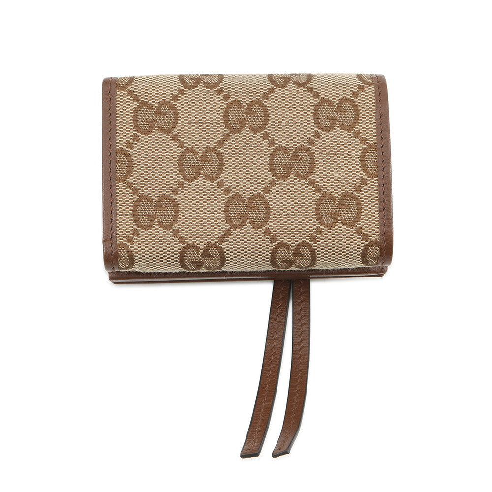 GUCCI The Hacker Compact Wallet Brown/Beige681708 Canvas/Leather