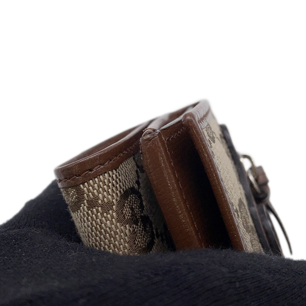 GUCCI The Hacker Compact Wallet Brown/Beige681708 Canvas/Leather