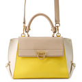Ferragamo Sofia Gancini 2-way Bag Mimosa/White/Beige21D570 Calf Leather