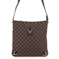 GUCCI GG Canvas Shoulder Bag Brown272400 GG Canvas Leather
