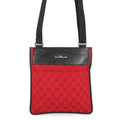 GUCCI GG Canvas Shoulder Bag Red/Black0190348 GG Canvas Leather