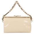 GUCCI Double G ChainShoulder Bag Ivory795902 Patent Leather
