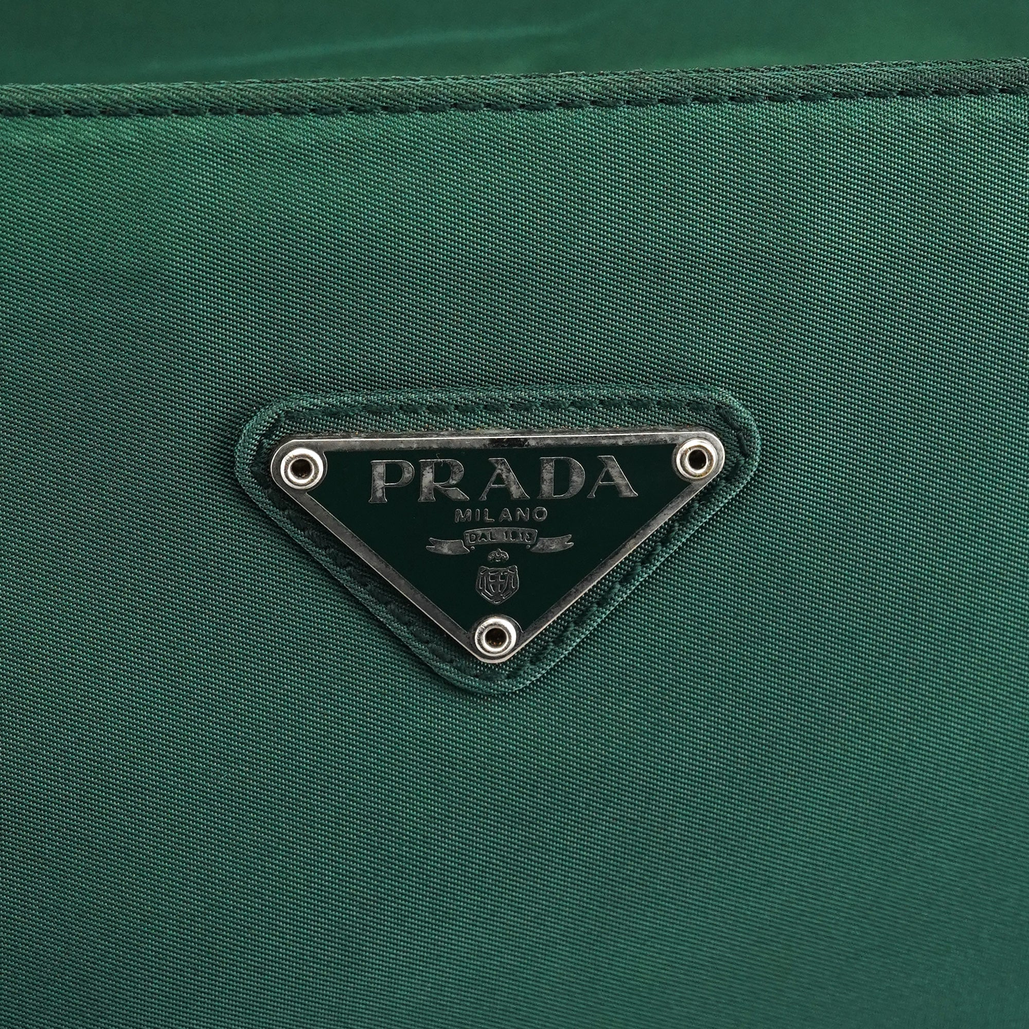 Green Tessuto City Nylon Tote Bag