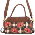 PRADA Bowling 2-way Handbag Brown/Multicolor1BB030 Leather PVC
