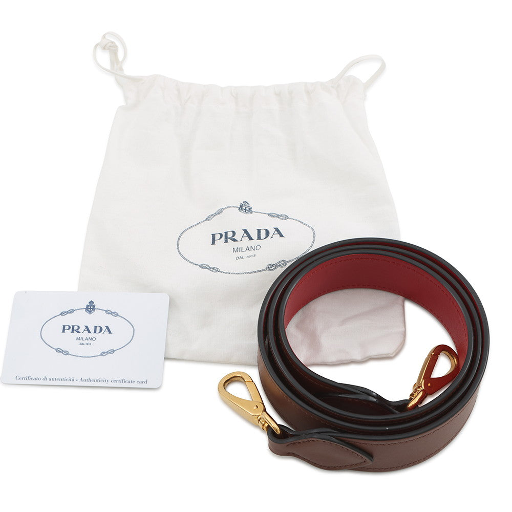PRADA Bowling 2-way Handbag Brown/Multicolor1BB030 Leather PVC