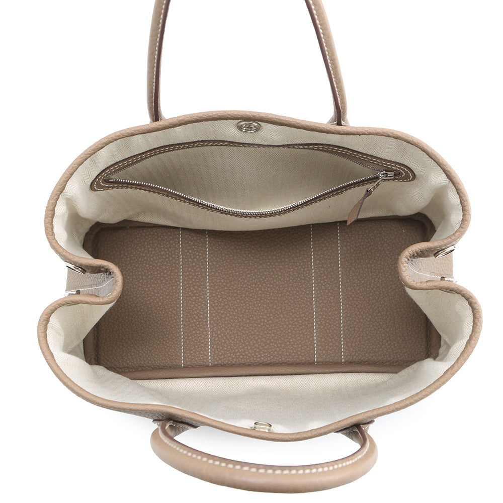 HERMES Garden Party Etoupe Negonda Leather Size TPM