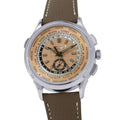 PATEK PHILIPPE Complications World Time Chronograph W41mm Stainless Steel Leather Rose Gold Dial5935A-001