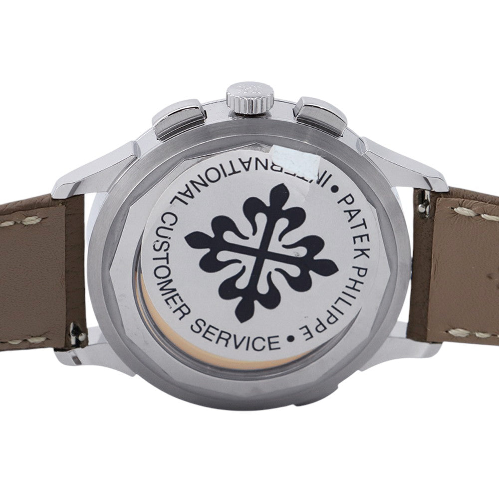 PATEK PHILIPPE Complications World Time Chronograph W41mm Stainless Steel Leather Rose Gold Dial5935A-001