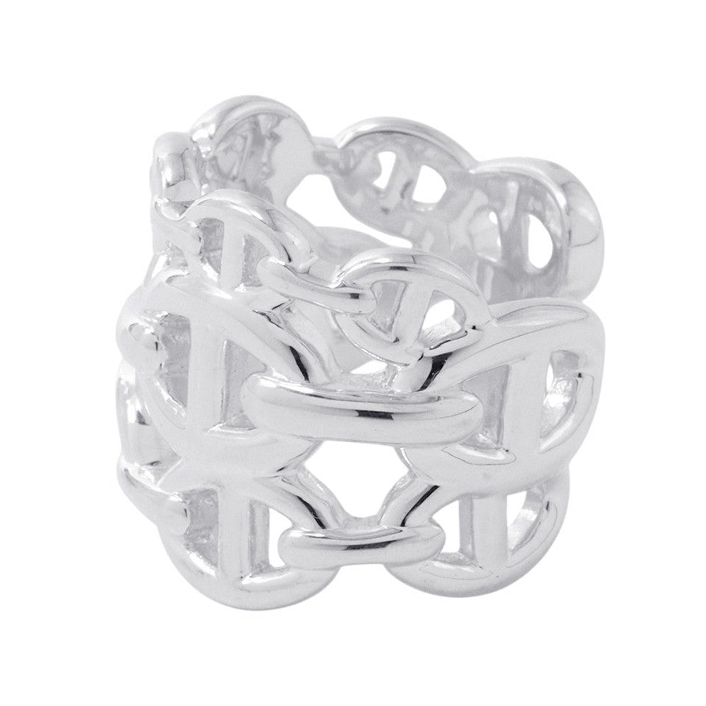 HERMES Chaine d'Ancre Anchene Ring Size GM/51/#11 SV925