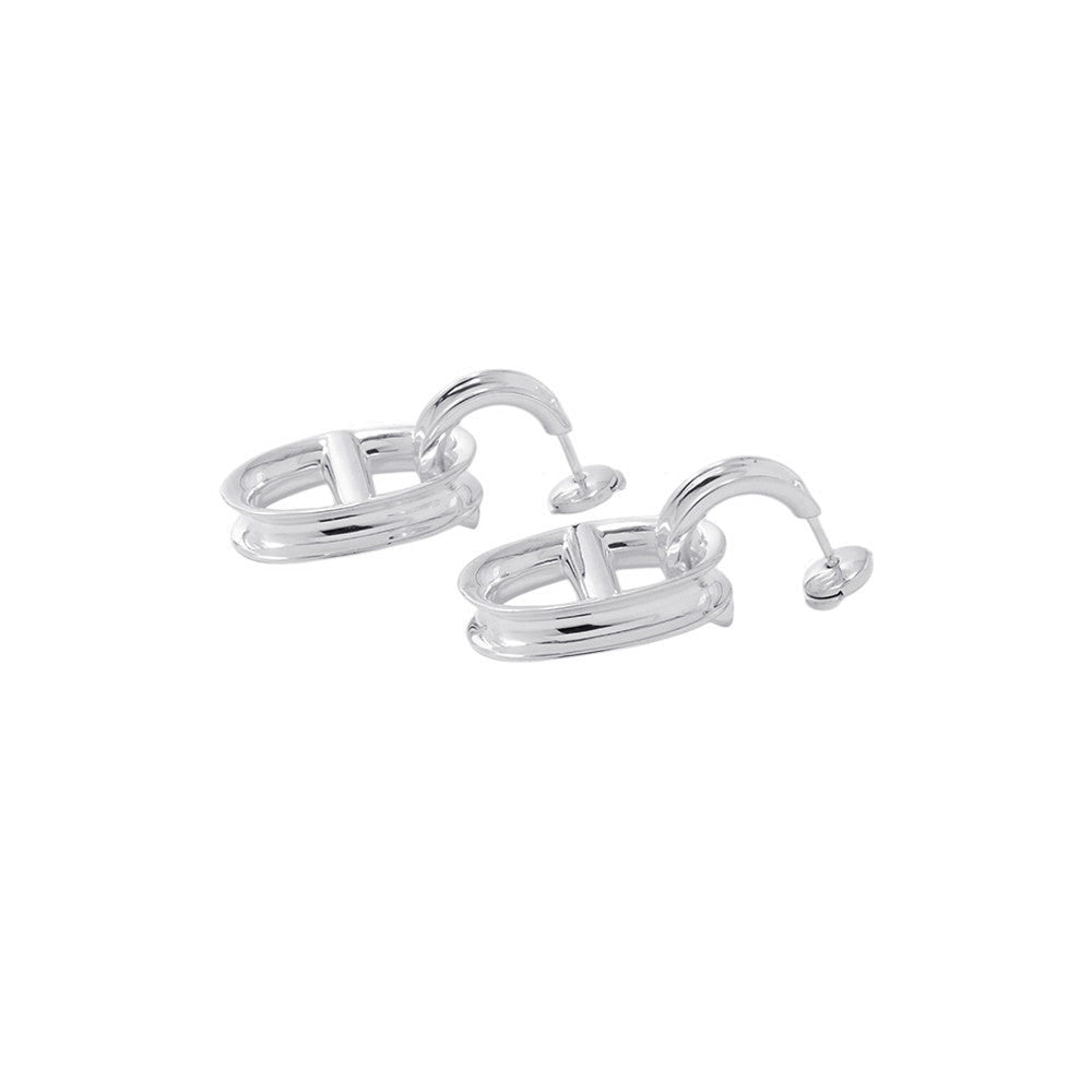 HERMES Chaine d'Ancre Earrings SV925