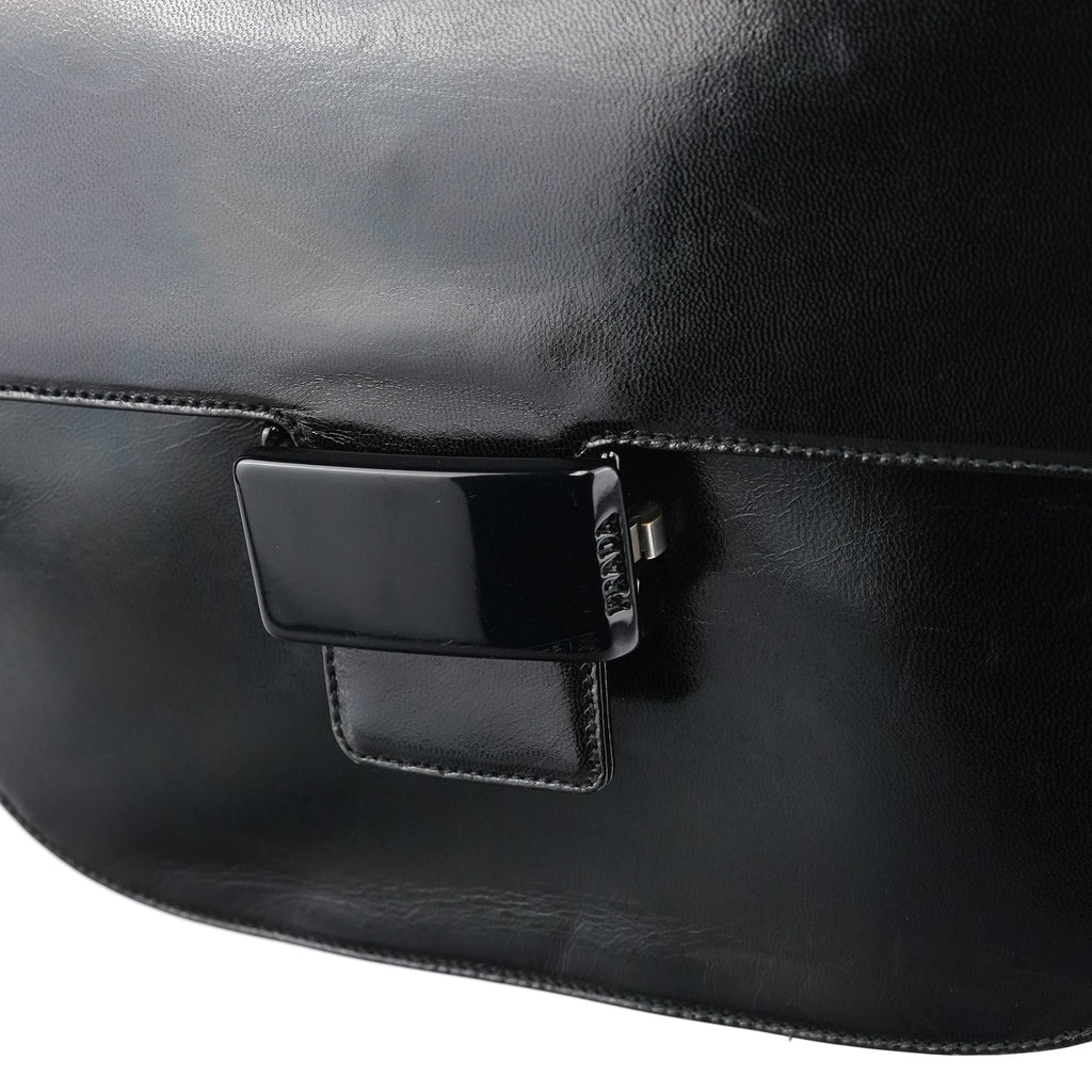 1996 Black Vitello Swing Shoulder Bag