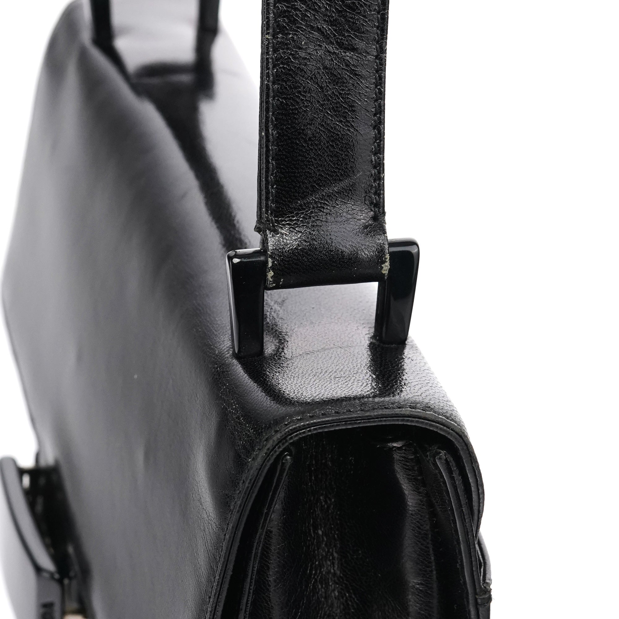 1996 Black Vitello Swing Shoulder Bag