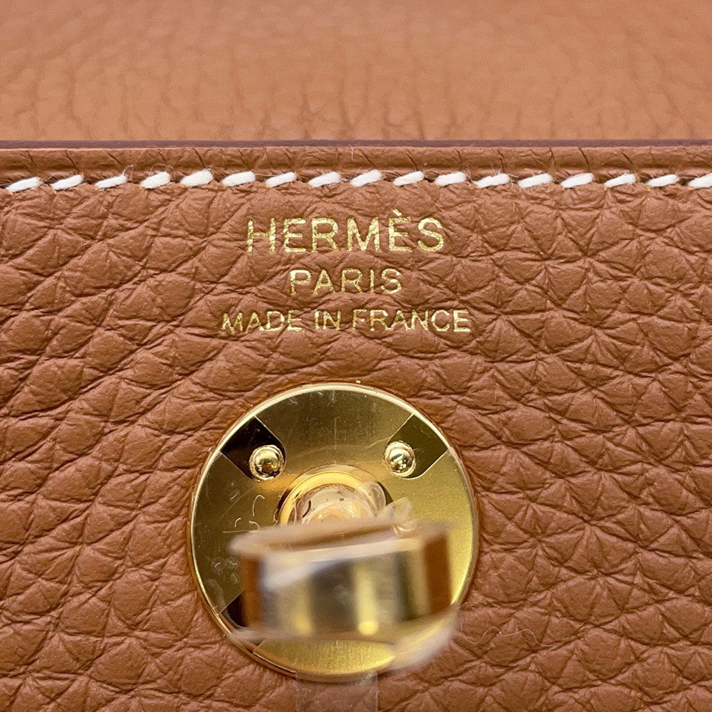 HERMES Lindy Gold Taurillon Clemence Size Mini