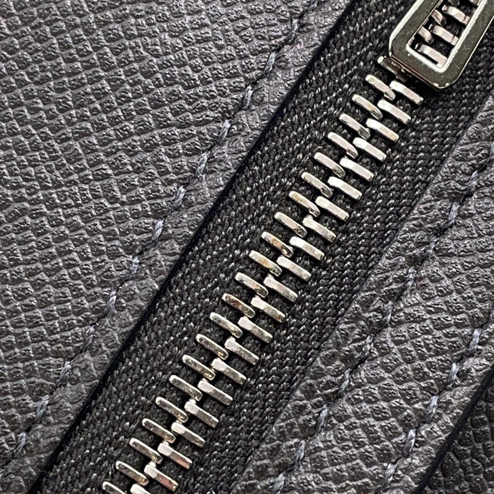 HERMES Bean compact Ardoise Veau Madame