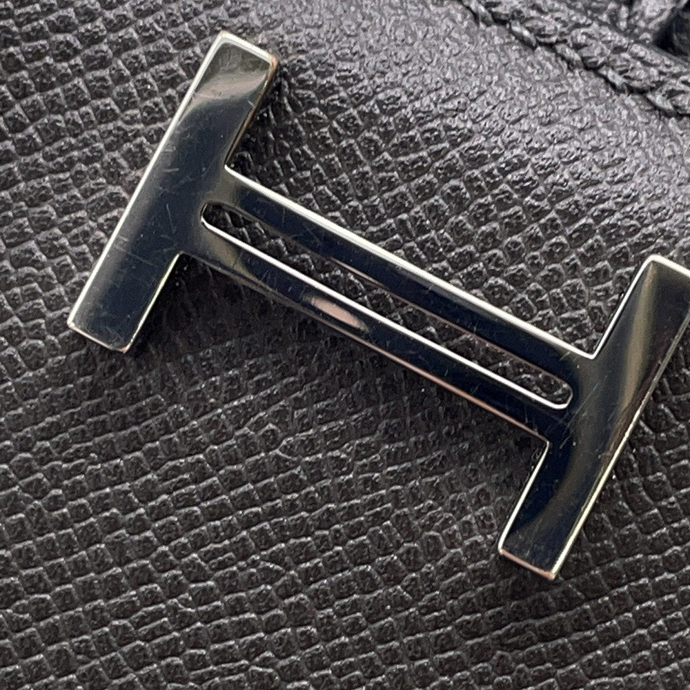 HERMES Bean compact Ardoise Veau Madame
