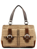 6427 Beige Brown Signature Soho Tote Bag
