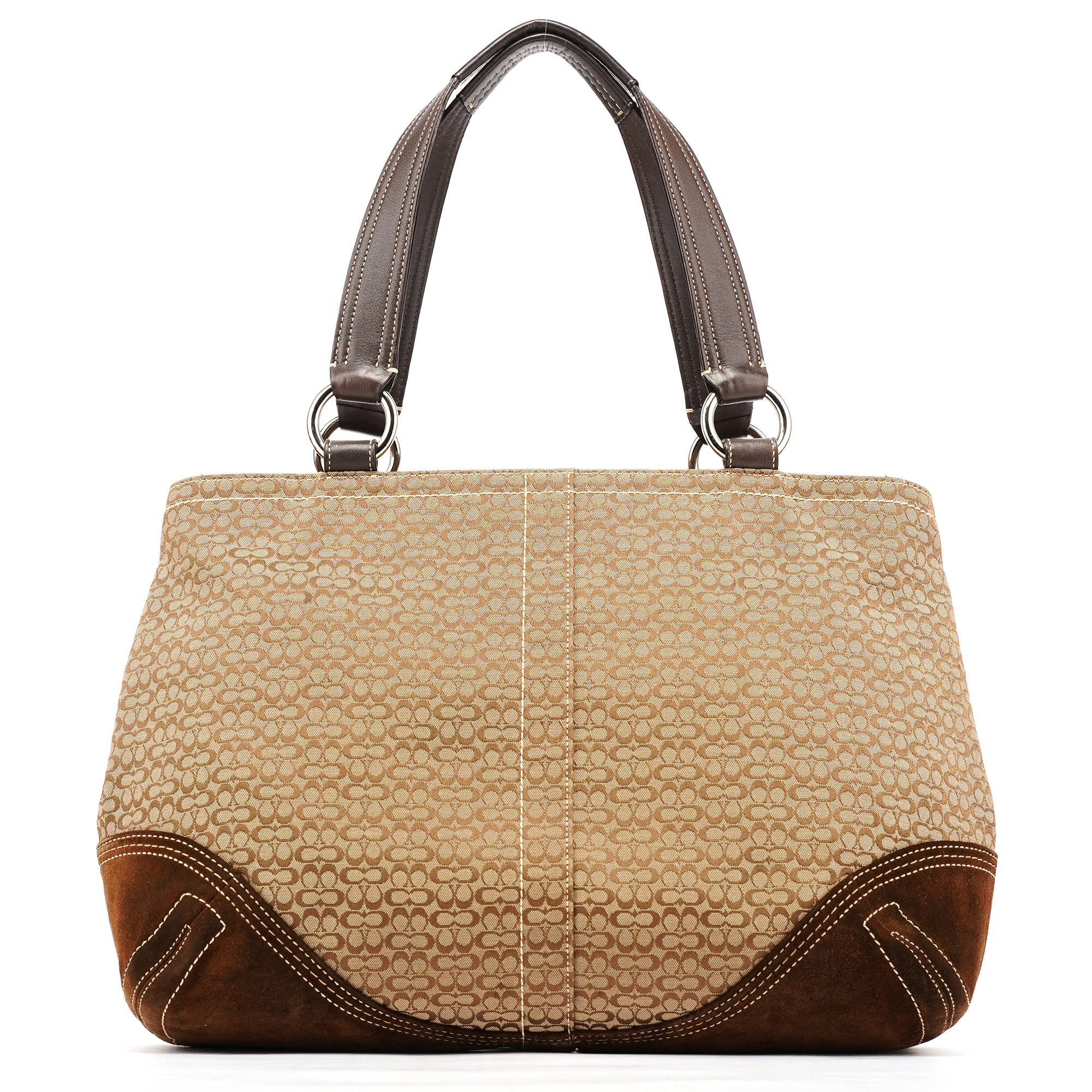 6427 Beige Brown Signature Soho Tote Bag