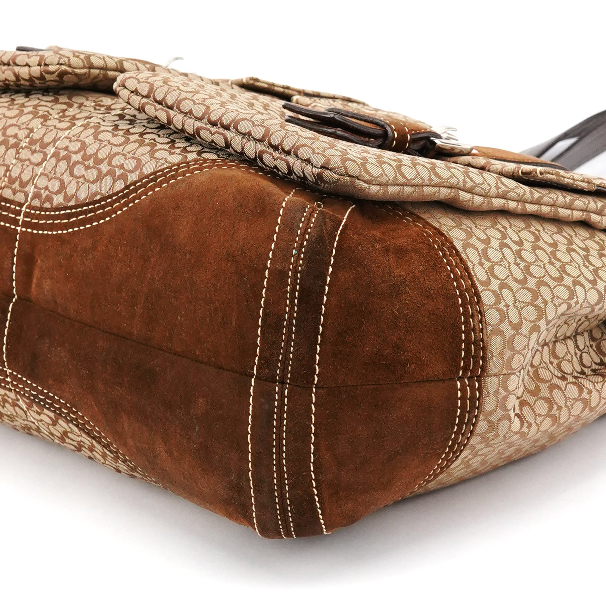 6427 Beige Brown Signature Soho Tote Bag