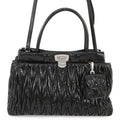 MIUMIU Matelassé 2-Way Handbag Black5BA202 Leather