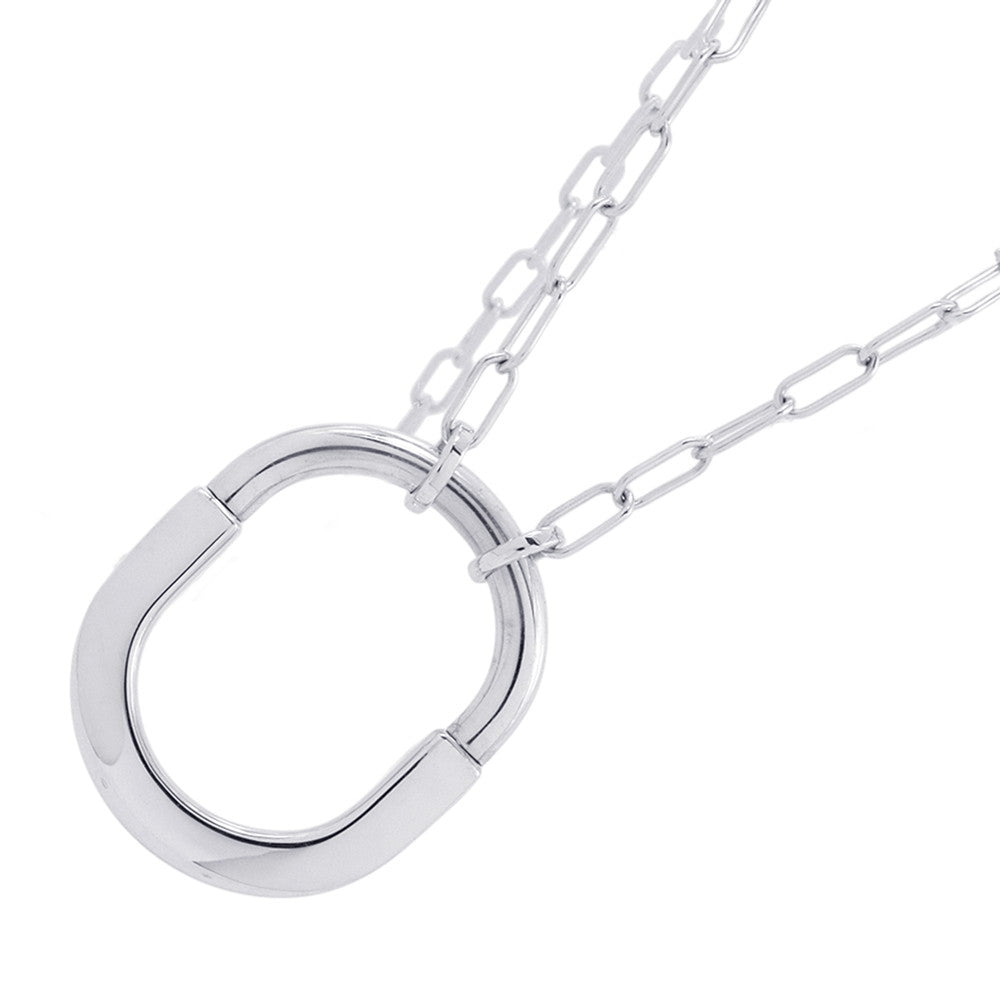 TIFFANY&Co. Padlock Pendant Size Medium72342275 18K White Gold