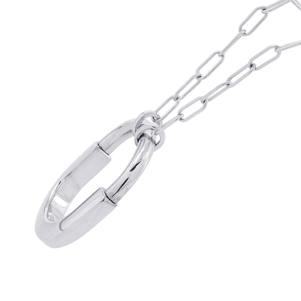 TIFFANY&Co. Padlock Pendant Size Medium72342275 18K White Gold