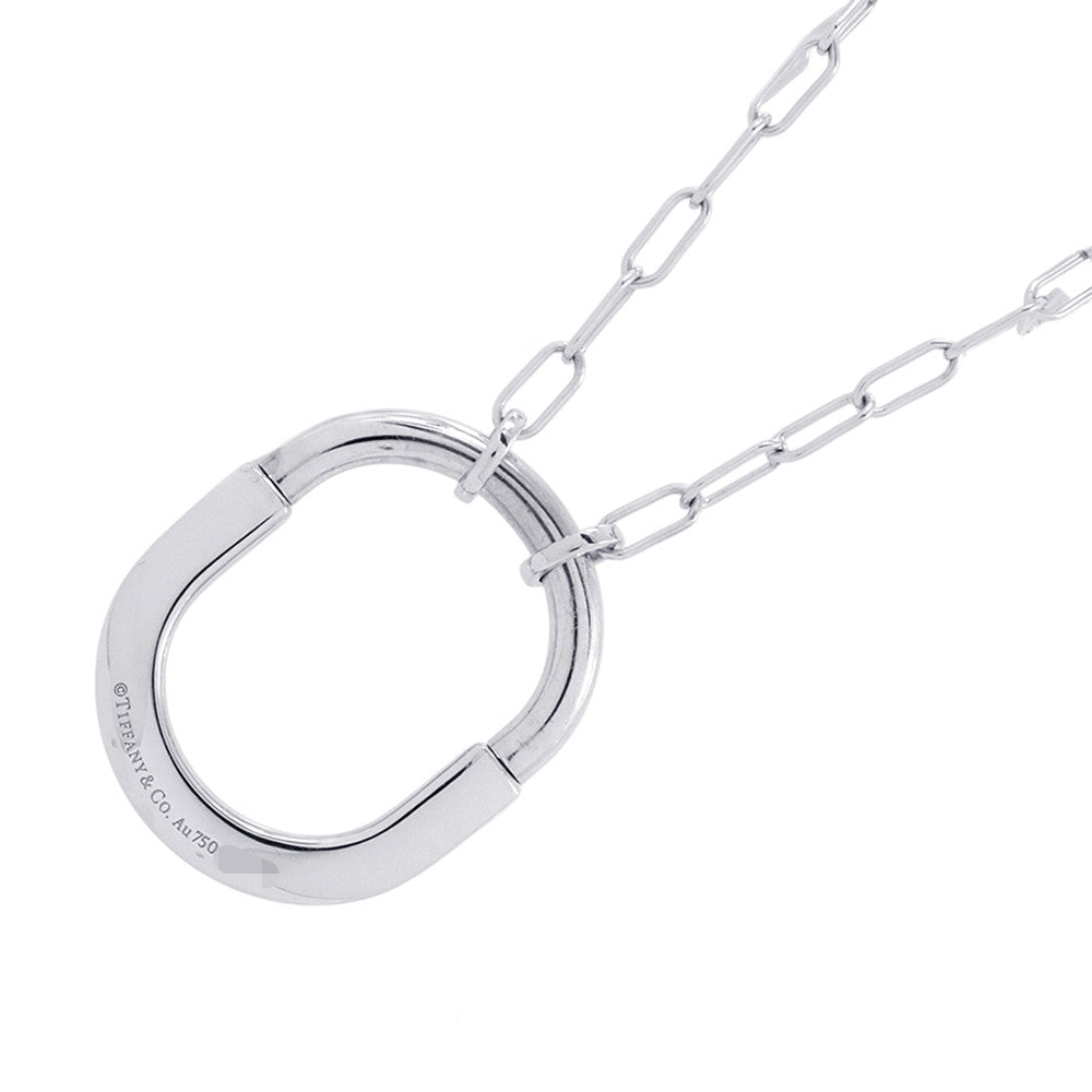 TIFFANY&Co. Padlock Pendant Size Medium72342275 18K White Gold