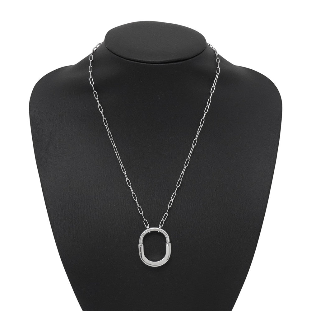 TIFFANY&Co. Padlock Pendant Size Medium72342275 18K White Gold
