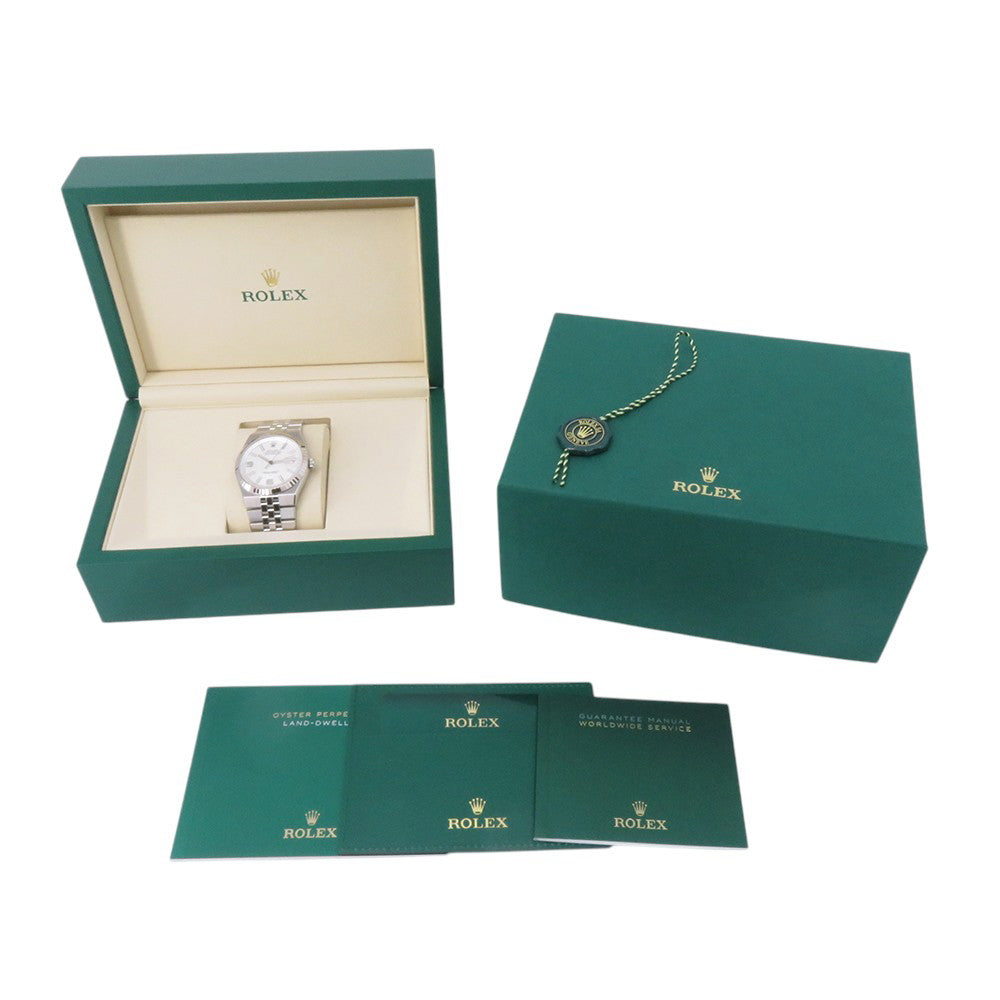ROLEX Land Dweller 40 W40mm Stainless Steel K18WG Chain Honeycomb Motif Dial127334