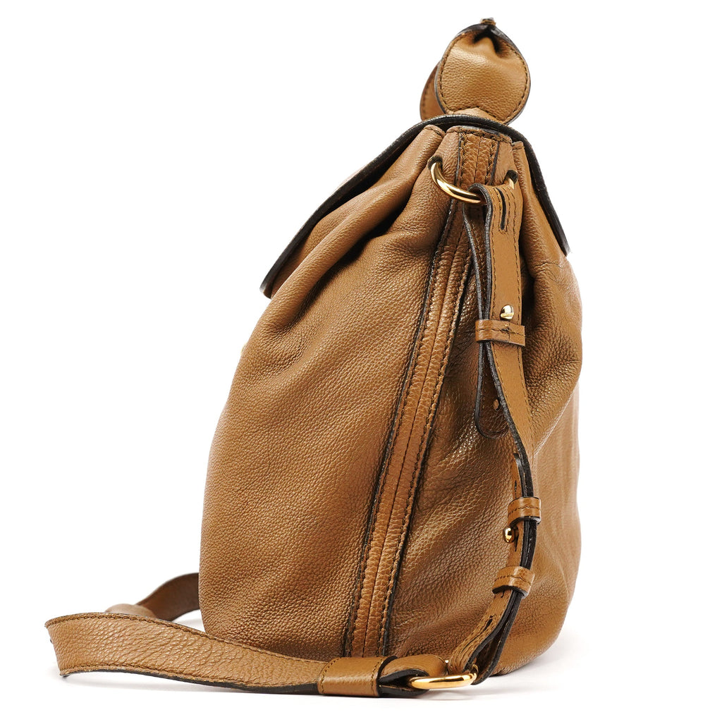 Light Brown Leather Elsie 2-Way Bag
