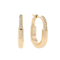TIFFANY&Co. Padlock Half-Diamond Earrings Size Small74366031 18K Yellow Gold