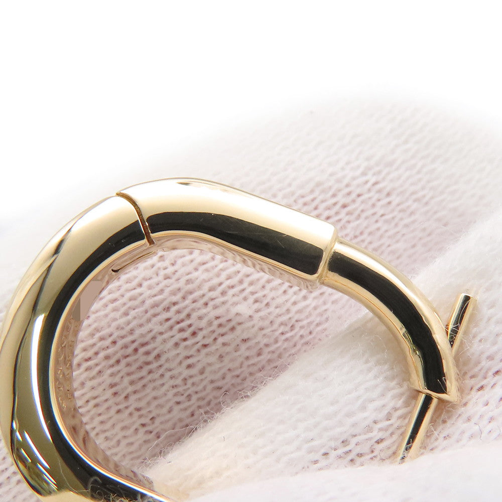 TIFFANY&Co. Padlock Half-Diamond Earrings Size Small74366031 18K Yellow Gold
