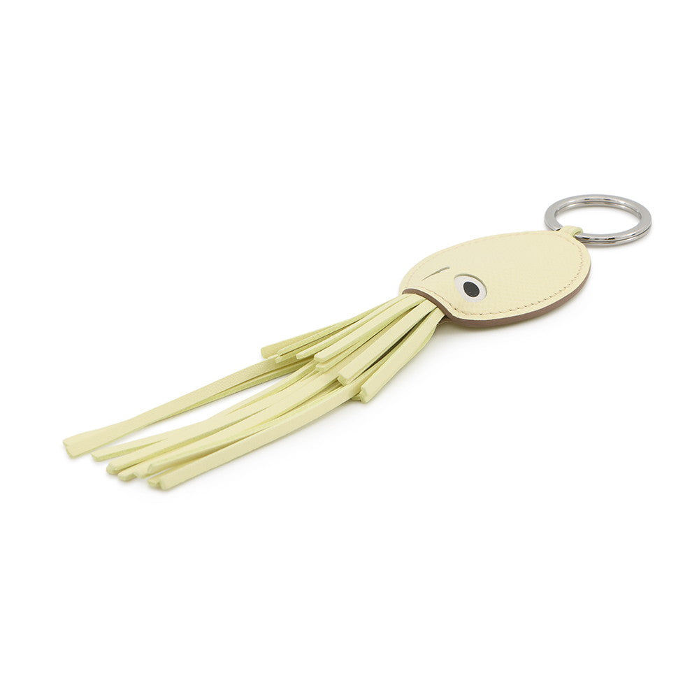 HERMES Purupu Bag Charm Jaune Milton Epsom