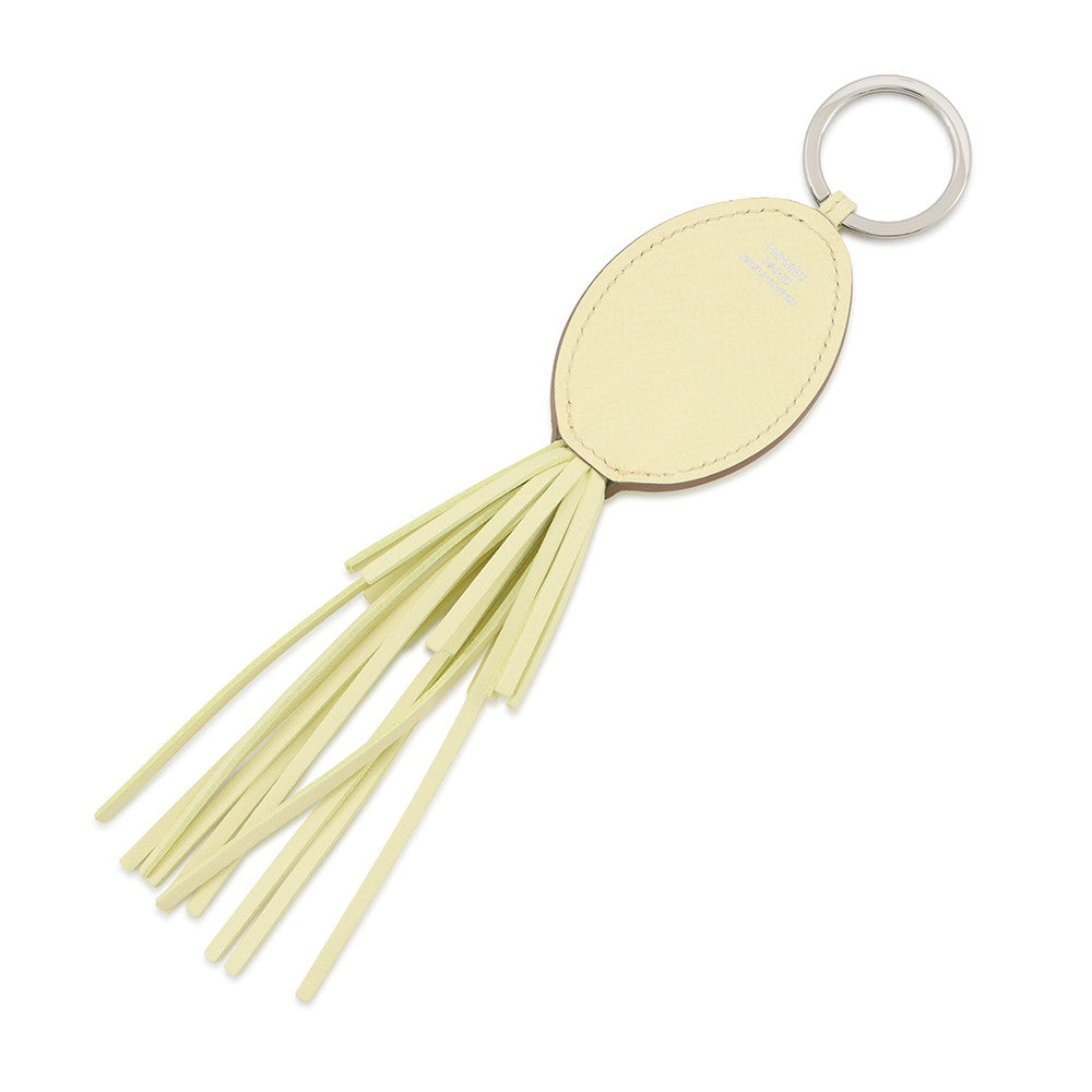 HERMES Purupu Bag Charm Jaune Milton Epsom