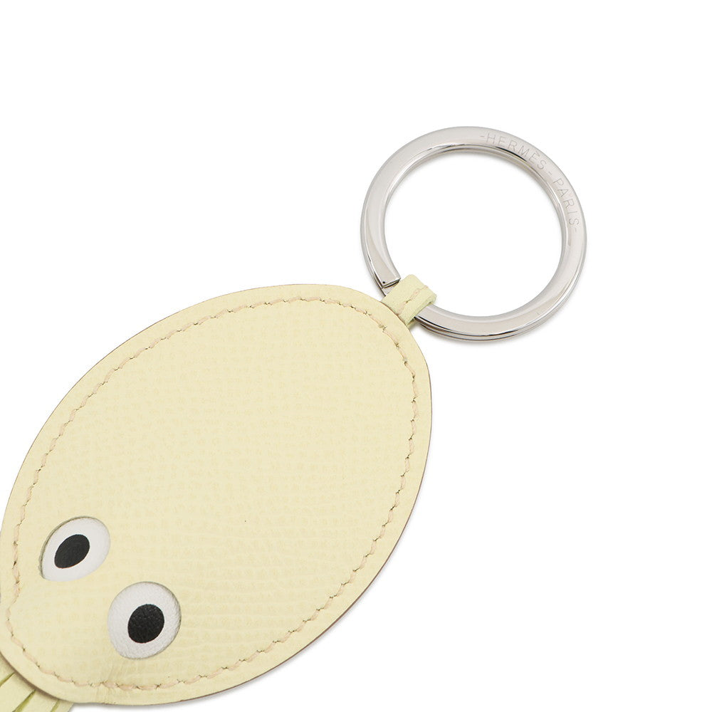 HERMES Purupu Bag Charm Jaune Milton Epsom