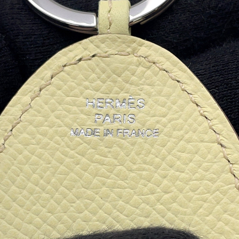 HERMES Purupu Bag Charm Jaune Milton Epsom