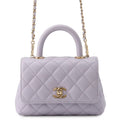 CHANEL Coco handle Light PurpleAS2215 Caviar Leather Size XXS