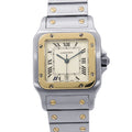 CARTIER Santos Galve LM H41mm×W29mm Stainless Steel 18KYG Ivory DialW20011C4