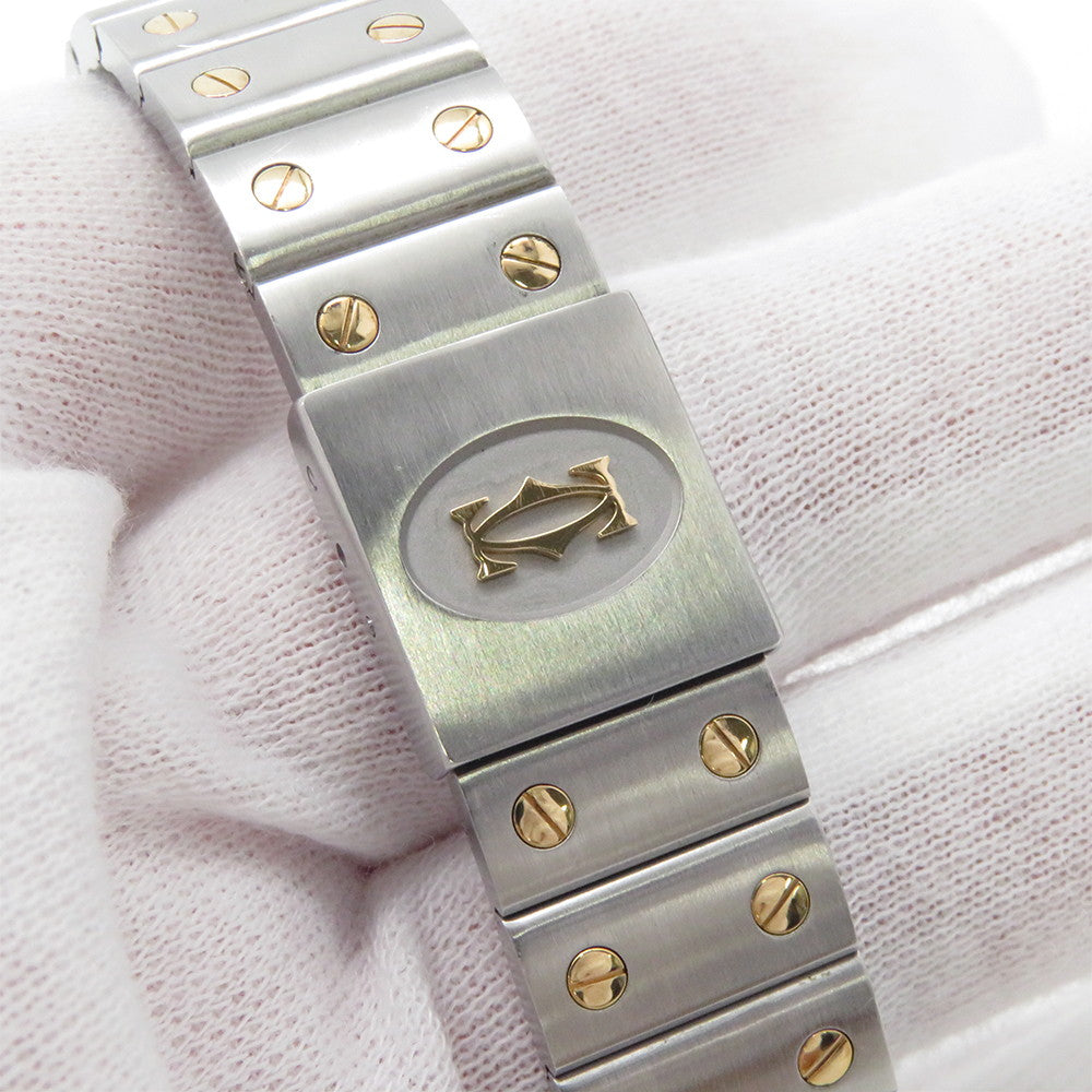 CARTIER Santos Galve LM H41mm×W29mm Stainless Steel 18KYG Ivory DialW20011C4