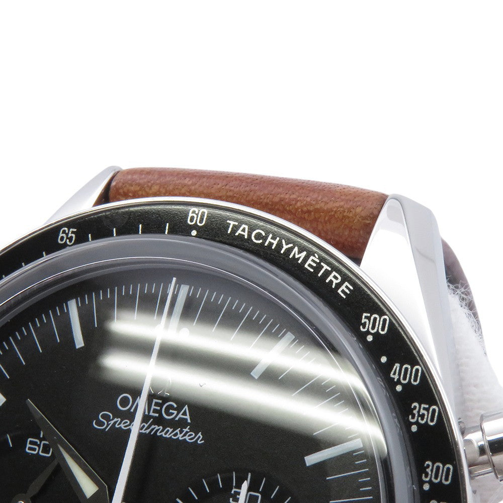 OMEGA Speedmaster Moonwatch FirstOMEGA InSpace W39.7mm Stainless Steel Leather Black Dial311.32.40.30.01.001