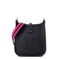 HERMES Evelyne Amazon Long Caban/Rose Shocking/Blue Indigo Taurillon Clemence Size TPM