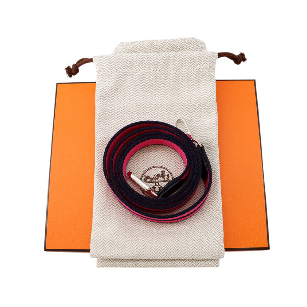 HERMES Evelyne Amazon Long Caban/Rose Shocking/Blue Indigo Taurillon Clemence Size TPM