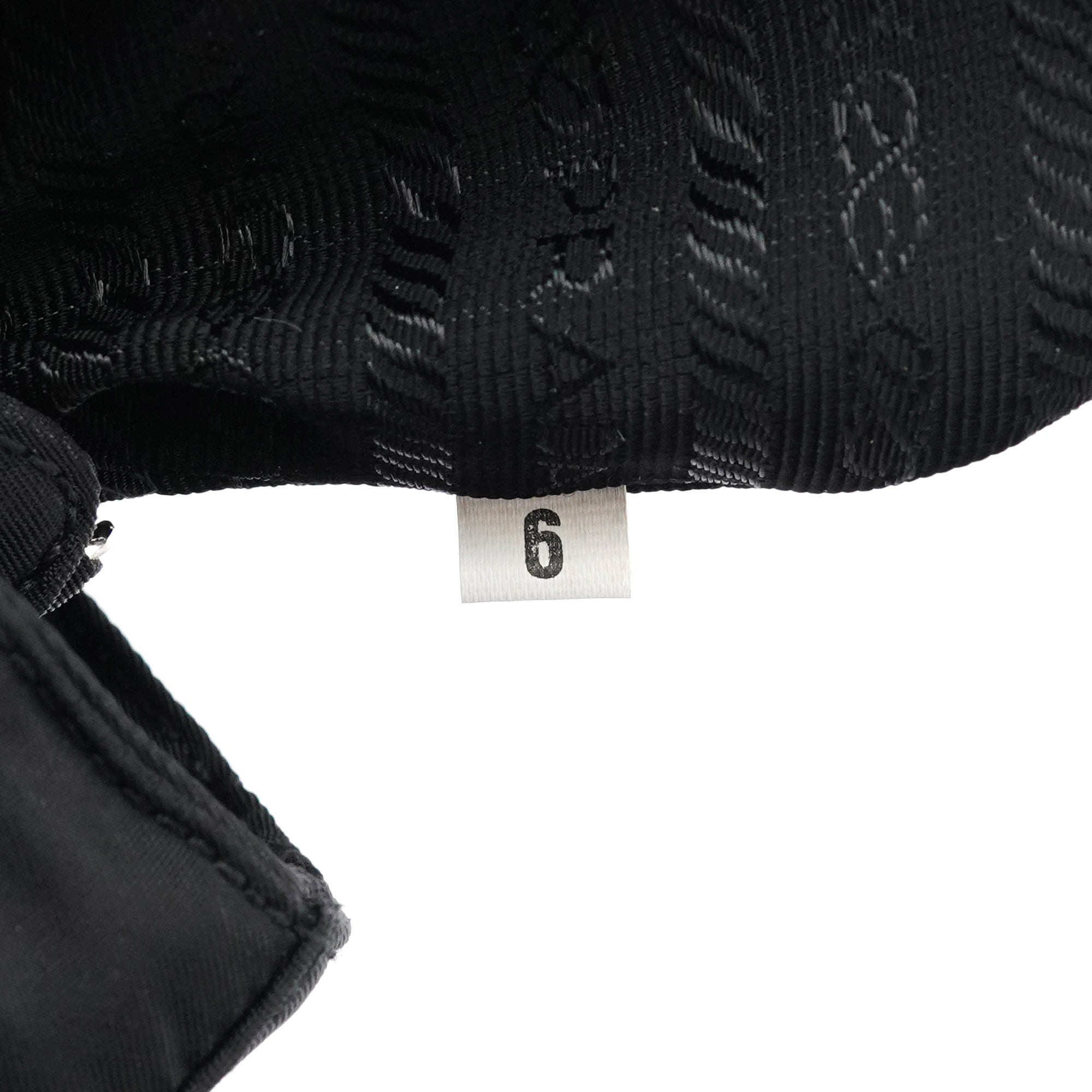 Black Tessuto Nylon Metal Hoop Handle Bag