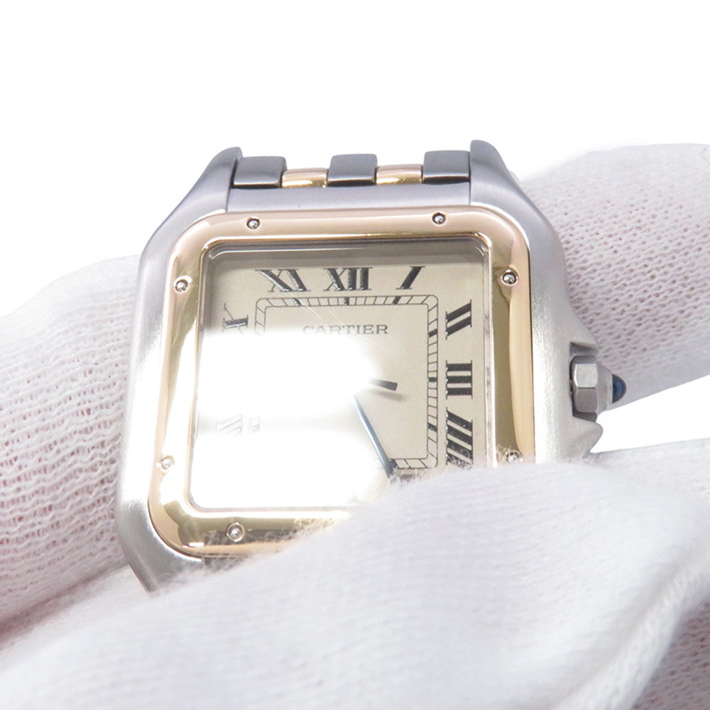 CARTIER PANTHERE 2 Row MM H26.8mm×W26.5mm Stainless Steel K18YG Ivory DialW25028B6