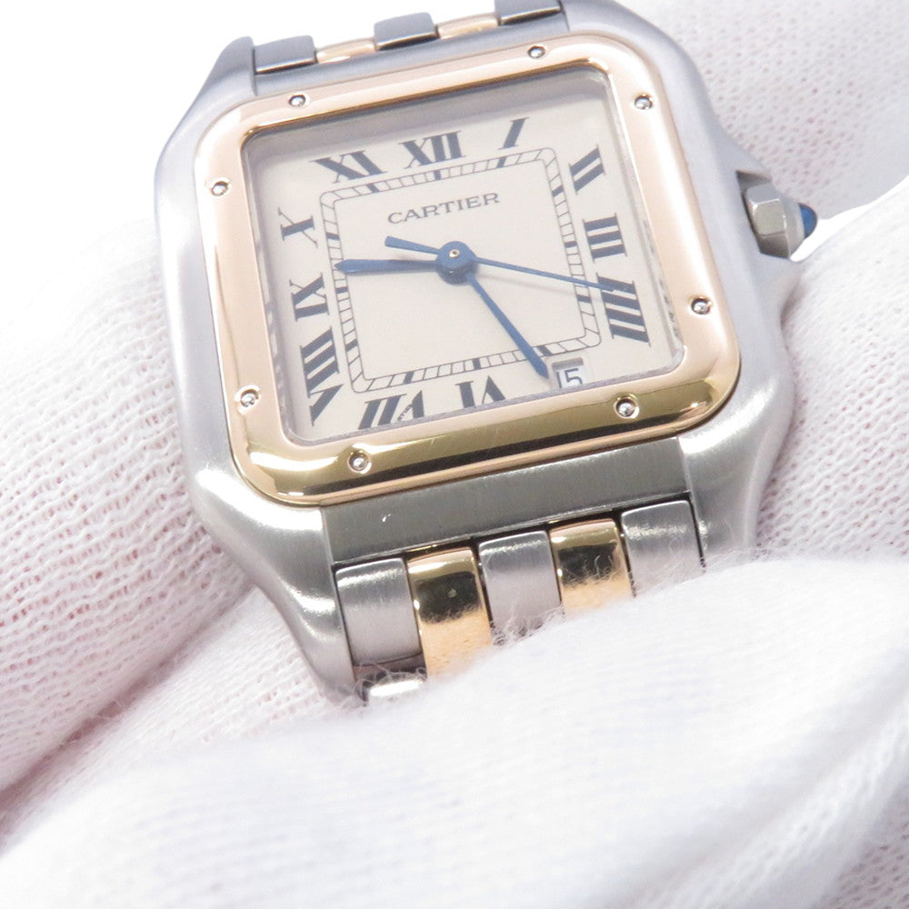 CARTIER PANTHERE 2 Row MM H26.8mm×W26.5mm Stainless Steel K18YG Ivory DialW25028B6
