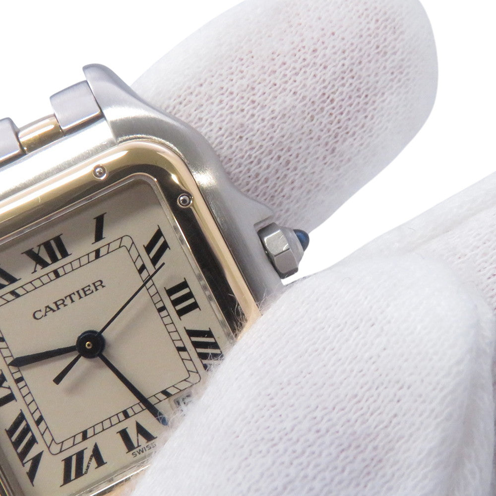 CARTIER PANTHERE 2 Row MM H26.8mm×W26.5mm Stainless Steel K18YG Ivory DialW25028B6