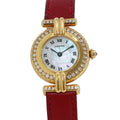 CARTIER Mastocolize SM W23mm K18YG Leather White Shell Dial8057911