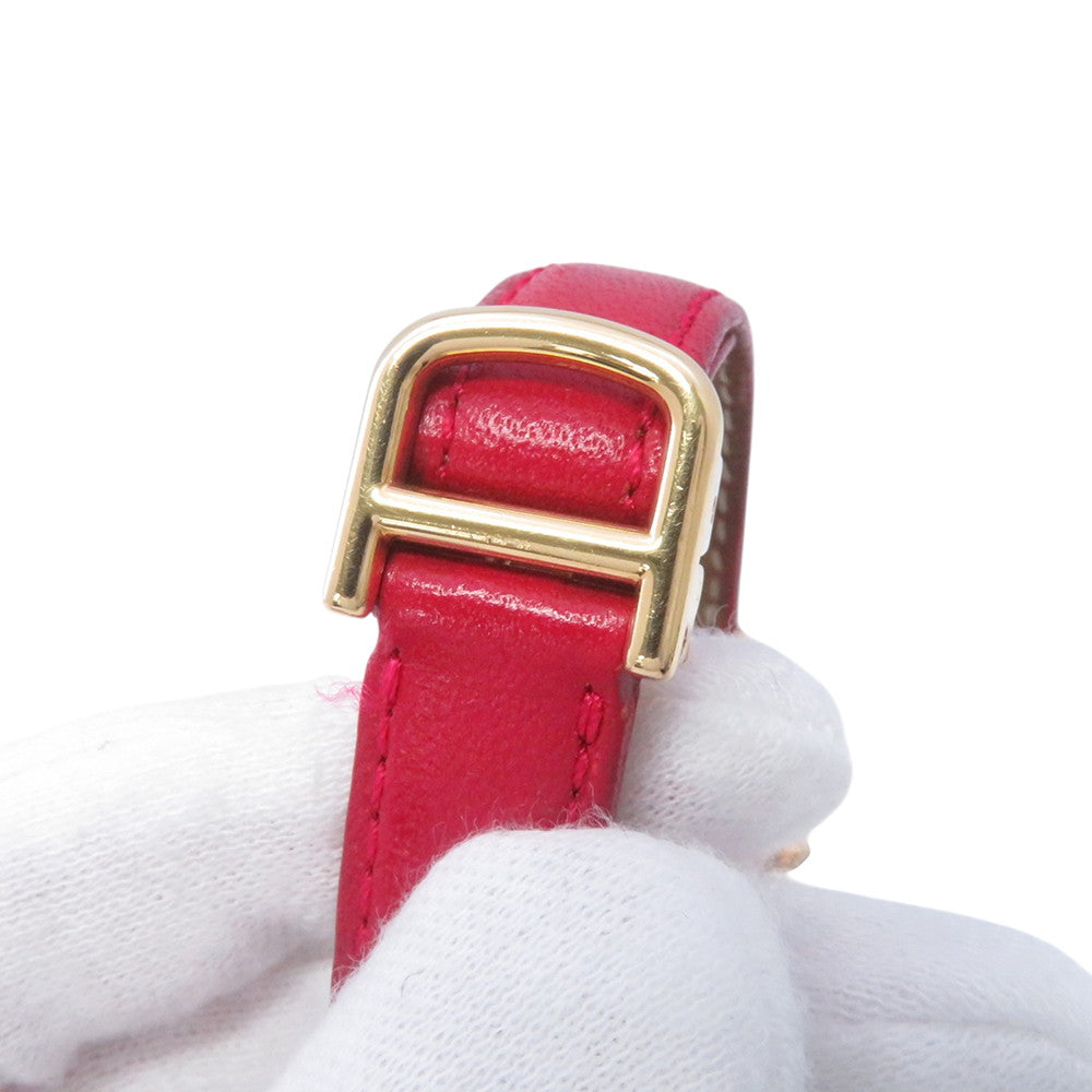 CARTIER Mastocolize SM W23mm K18YG Leather White Shell Dial8057911