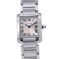 CARTIER Tank Française SM 160th Anniversary Asia Limited Edition (Limited to 2500 pieces) H27mm×W20mm Stainless Steel Pink DialW51035Q3