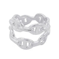 HERMES Chaine d'Ancre Double Row Ring Size 52/#12 SV925